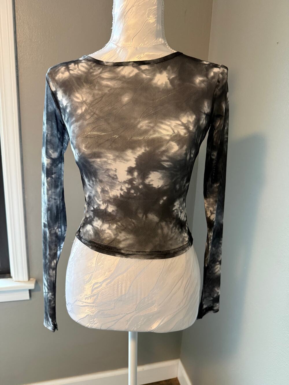 Tiger mist mesh tie dye long sleeve